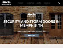 Tablet Screenshot of maclinsecuritydoor.com